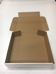 Cake Box, Die Cut Box, 0426 Fefco, Plain, Pizza Box Style, Cake Box, White Kraft, 310mm x 305mm x 67mm