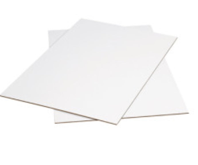 Layer Pad, White 600mm x 800mm - Single Wall (3mm) - Half Euro